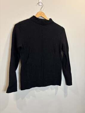 MUJI Black Wool Blend Mock Neck Sweater Size M